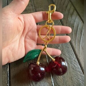Large Cherries Bag Charm, New